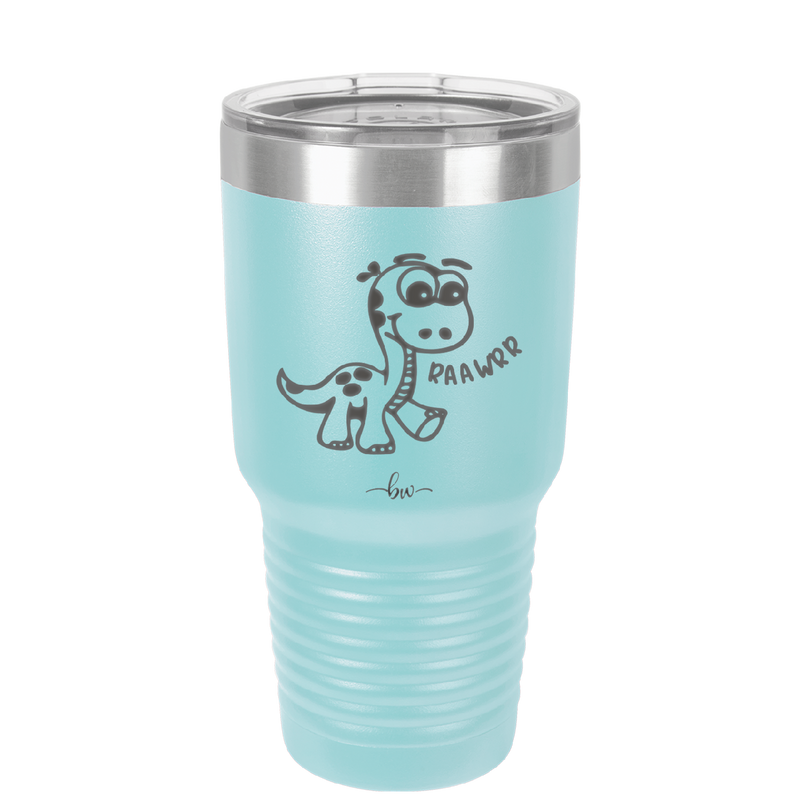 Baby Dinosaur Raawrr - Laser Engraved Stainless Steel Drinkware - 1135 -