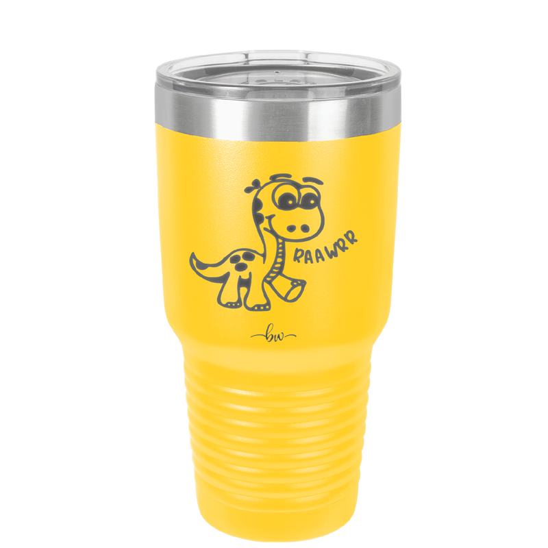 Baby Dinosaur Raawrr - Laser Engraved Stainless Steel Drinkware - 1135 -