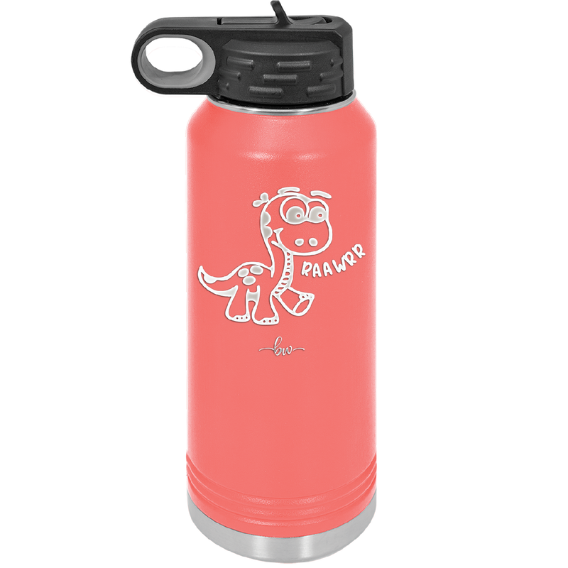 Baby Dinosaur Raawrr - Laser Engraved Stainless Steel Drinkware - 1135 -