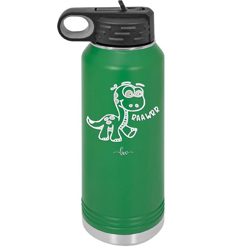 Baby Dinosaur Raawrr - Laser Engraved Stainless Steel Drinkware - 1135 -