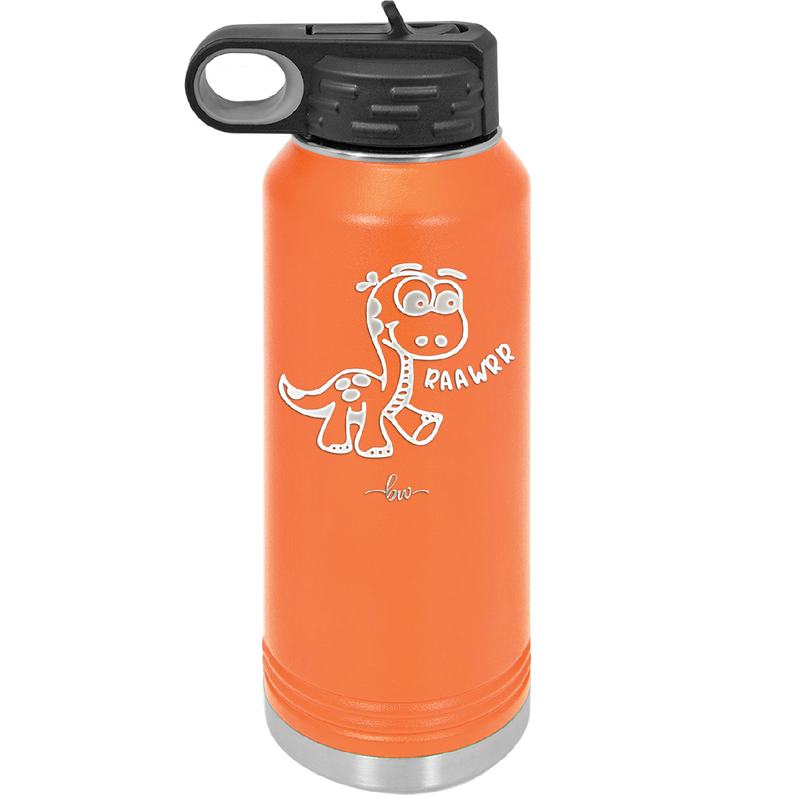 Baby Dinosaur Raawrr - Laser Engraved Stainless Steel Drinkware - 1135 -