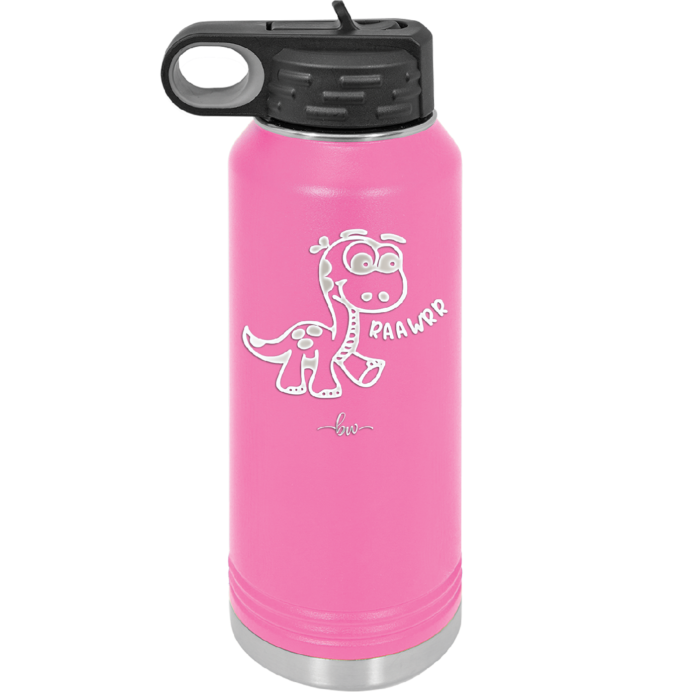 Baby Dinosaur Raawrr - Laser Engraved Stainless Steel Drinkware - 1135 -