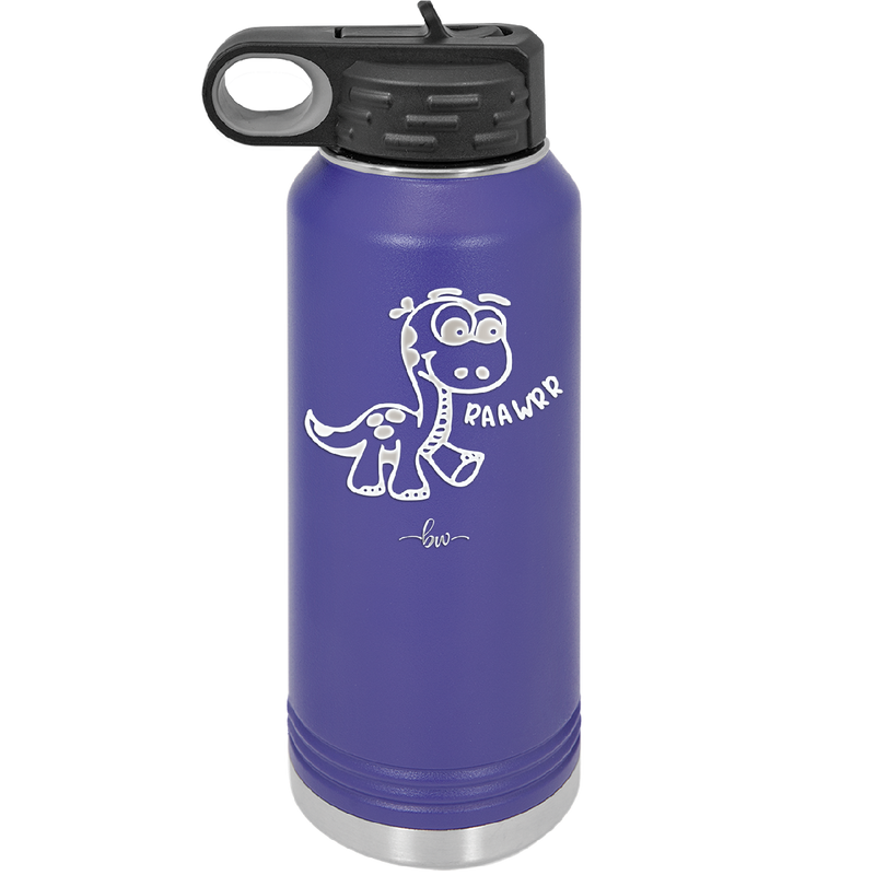 Baby Dinosaur Raawrr - Laser Engraved Stainless Steel Drinkware - 1135 -