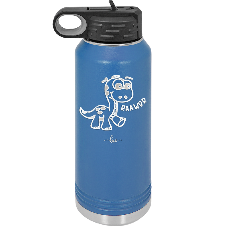 Baby Dinosaur Raawrr - Laser Engraved Stainless Steel Drinkware - 1135 -