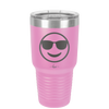 Smile Emoji with Sunglasses - Laser Engraved Stainless Steel Drinkware - 1136 -