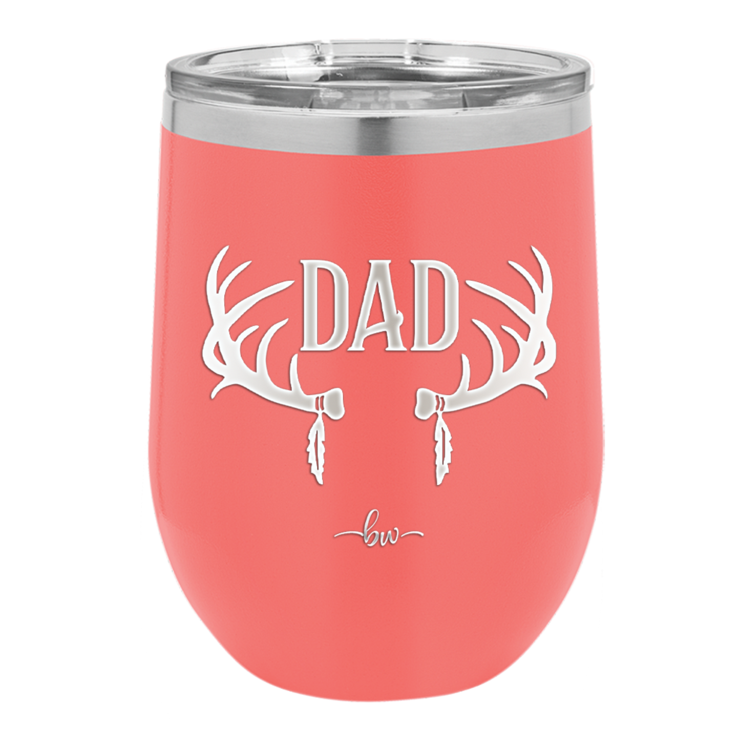 Antlers Dad - Laser Engraved Stainless Steel Drinkware - 1148 -