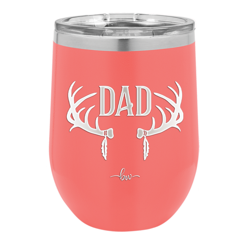 Antlers Dad - Laser Engraved Stainless Steel Drinkware - 1148 -