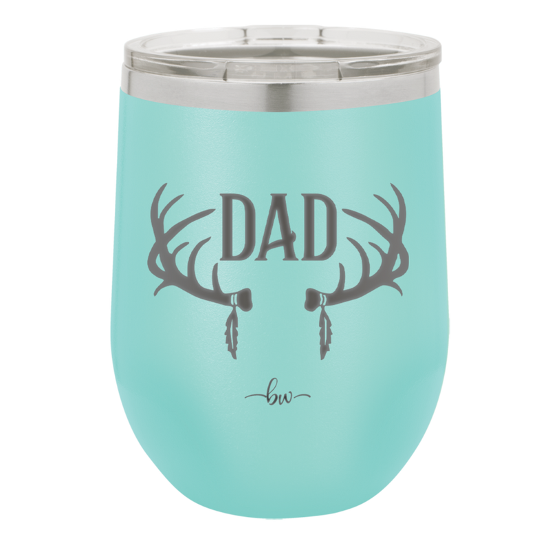 Antlers Dad - Laser Engraved Stainless Steel Drinkware - 1148 -