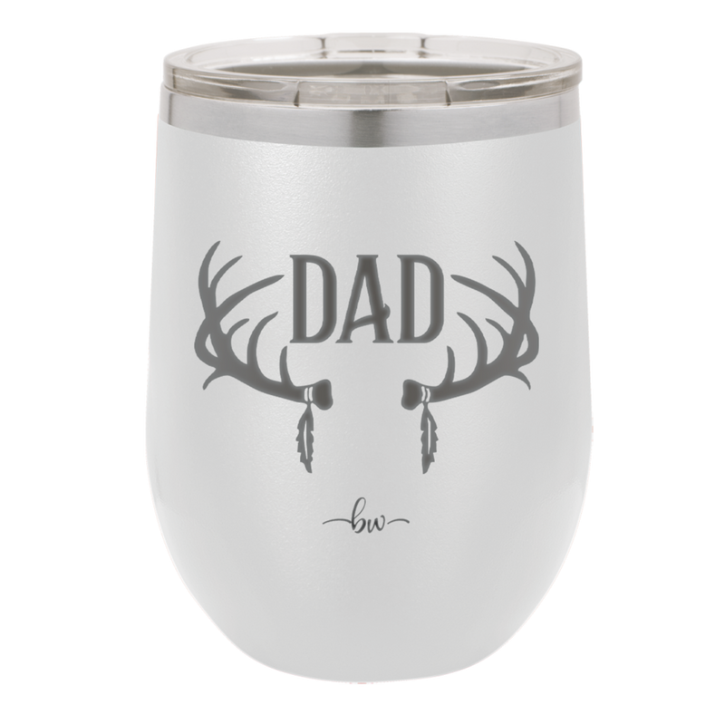 Antlers Dad - Laser Engraved Stainless Steel Drinkware - 1148 -