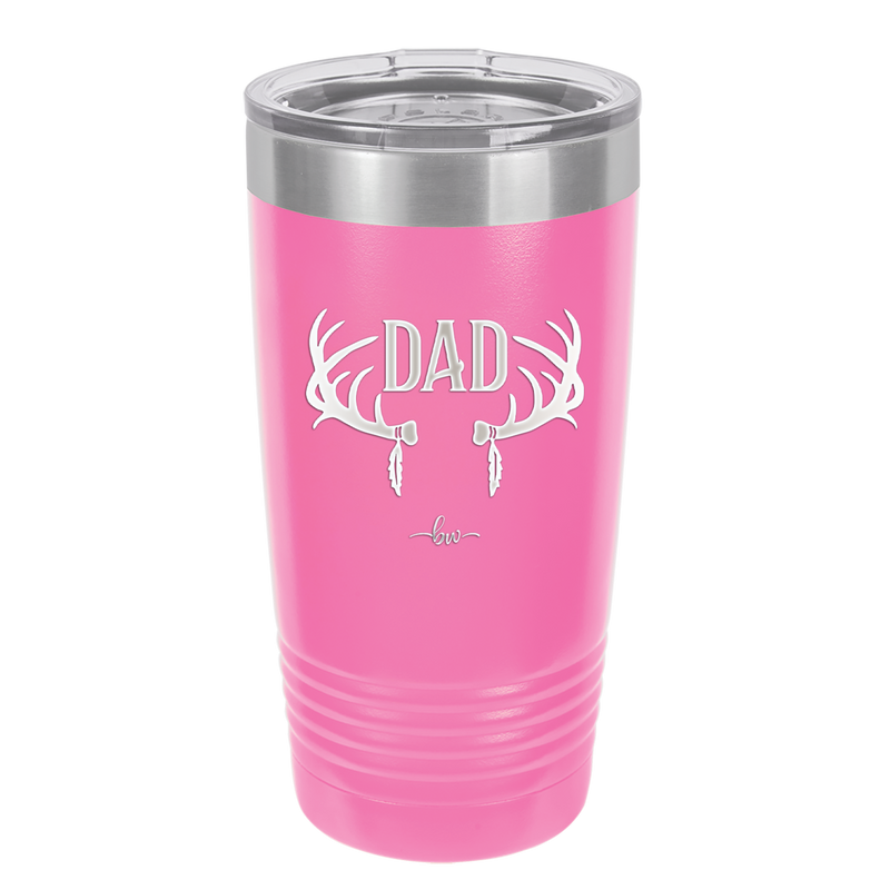 Antlers Dad - Laser Engraved Stainless Steel Drinkware - 1148 -