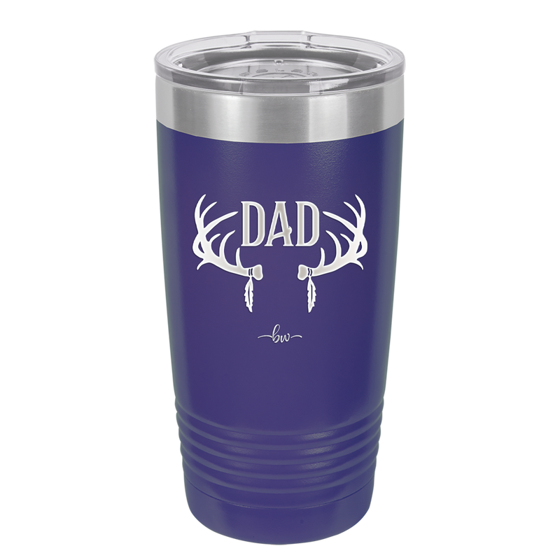 Antlers Dad - Laser Engraved Stainless Steel Drinkware - 1148 -