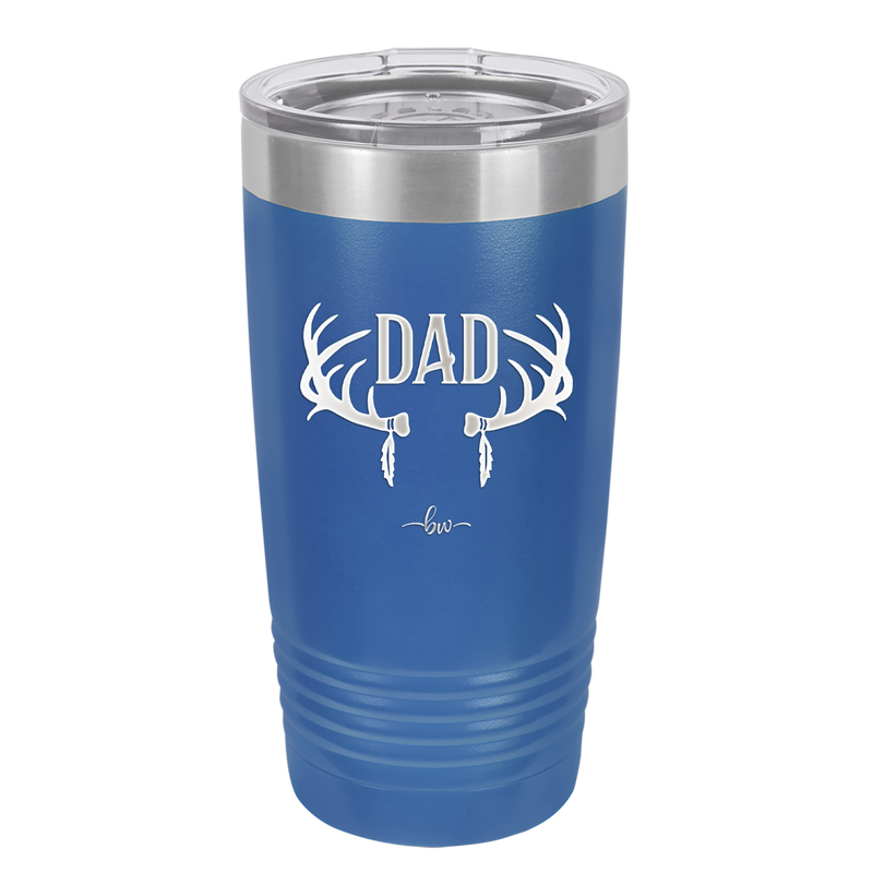 Antlers Dad - Laser Engraved Stainless Steel Drinkware - 1148 -