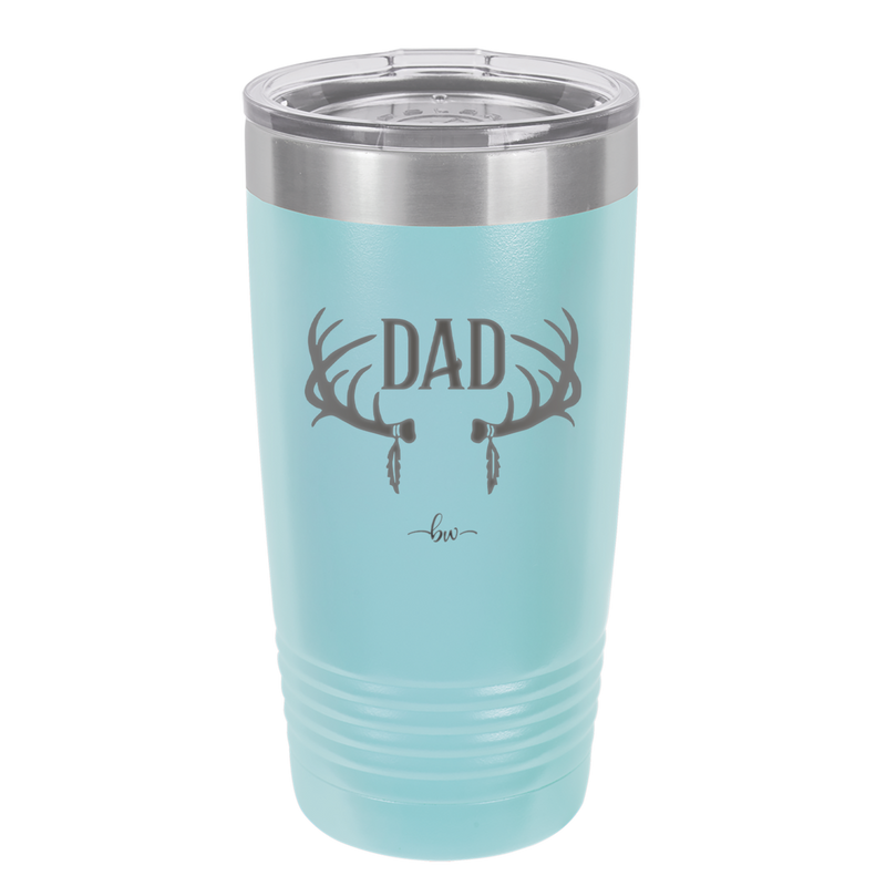 Antlers Dad - Laser Engraved Stainless Steel Drinkware - 1148 -