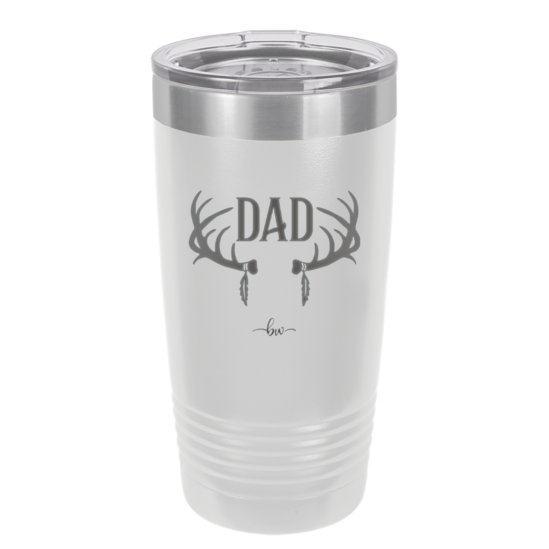 Antlers Dad - Laser Engraved Stainless Steel Drinkware - 1148 -