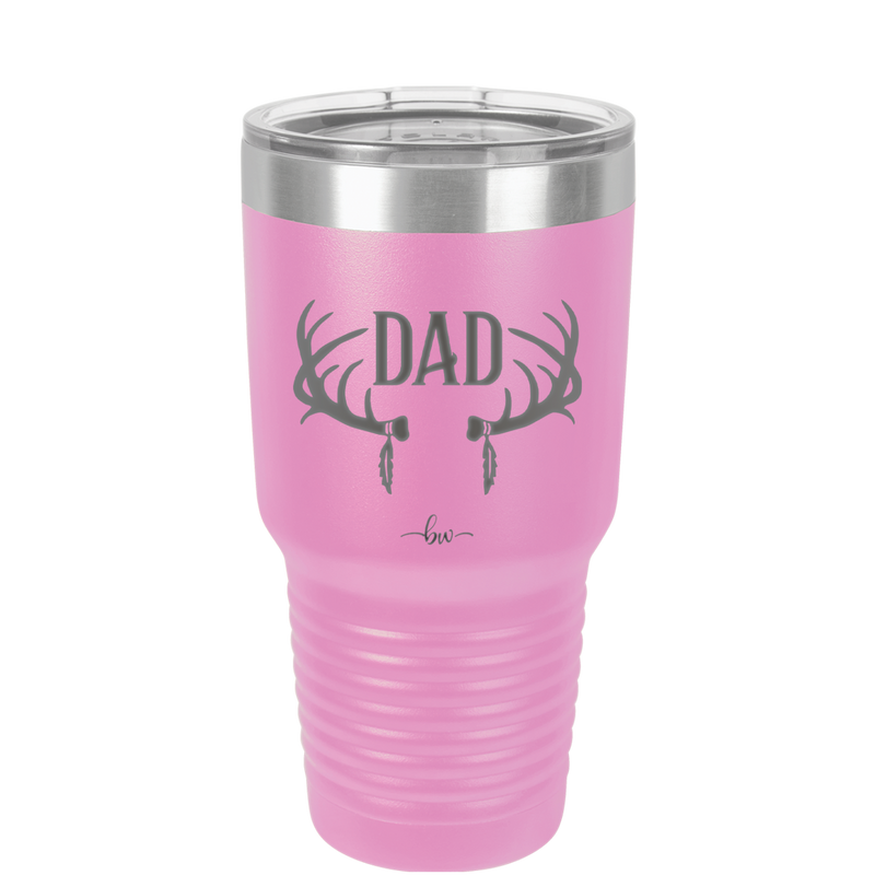 Antlers Dad - Laser Engraved Stainless Steel Drinkware - 1148 -