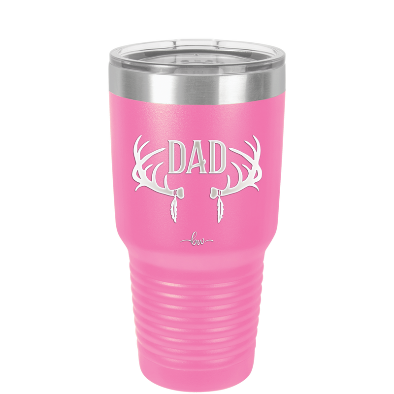 Antlers Dad - Laser Engraved Stainless Steel Drinkware - 1148 -