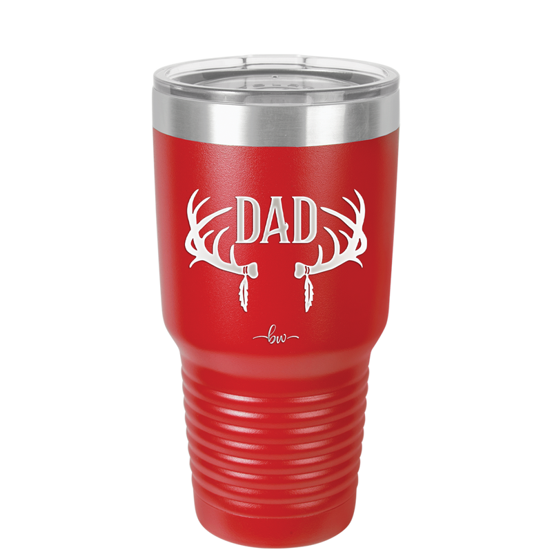 Antlers Dad - Laser Engraved Stainless Steel Drinkware - 1148 -