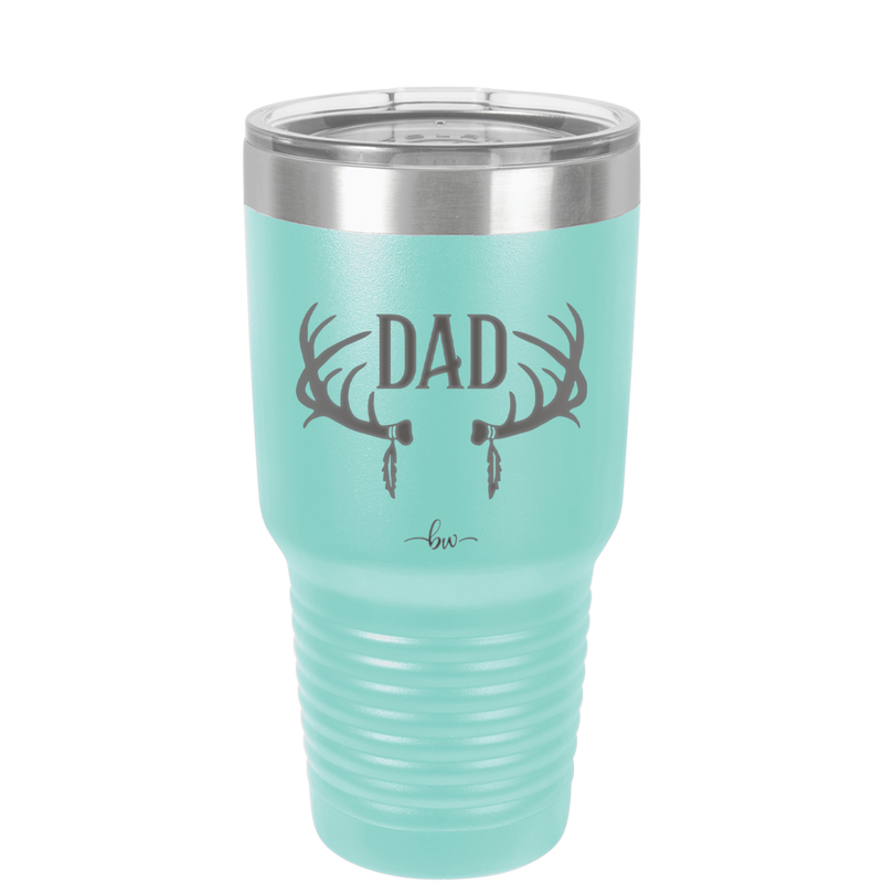 Antlers Dad - Laser Engraved Stainless Steel Drinkware - 1148 -