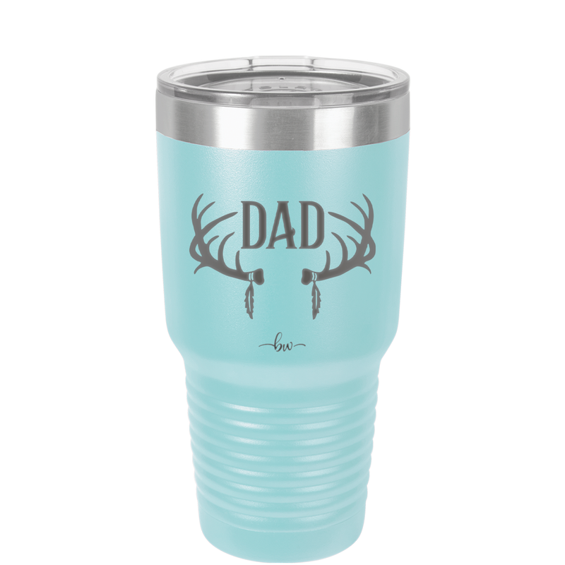 Antlers Dad - Laser Engraved Stainless Steel Drinkware - 1148 -