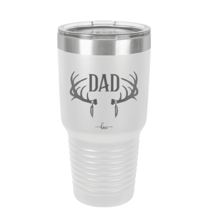 Antlers Dad - Laser Engraved Stainless Steel Drinkware - 1148 -