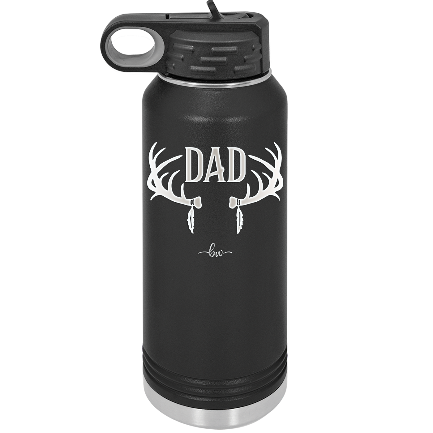 Antlers Dad - Laser Engraved Stainless Steel Drinkware - 1148 -