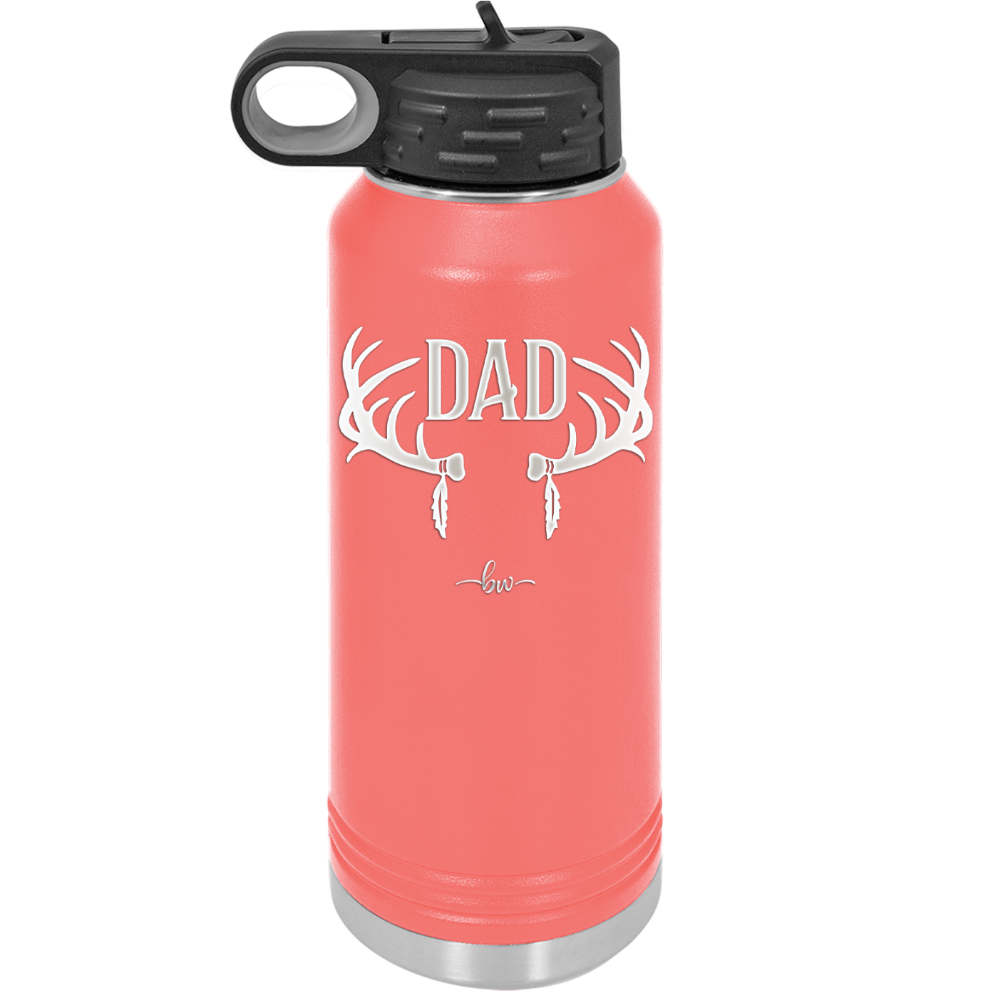 Antlers Dad - Laser Engraved Stainless Steel Drinkware - 1148 -