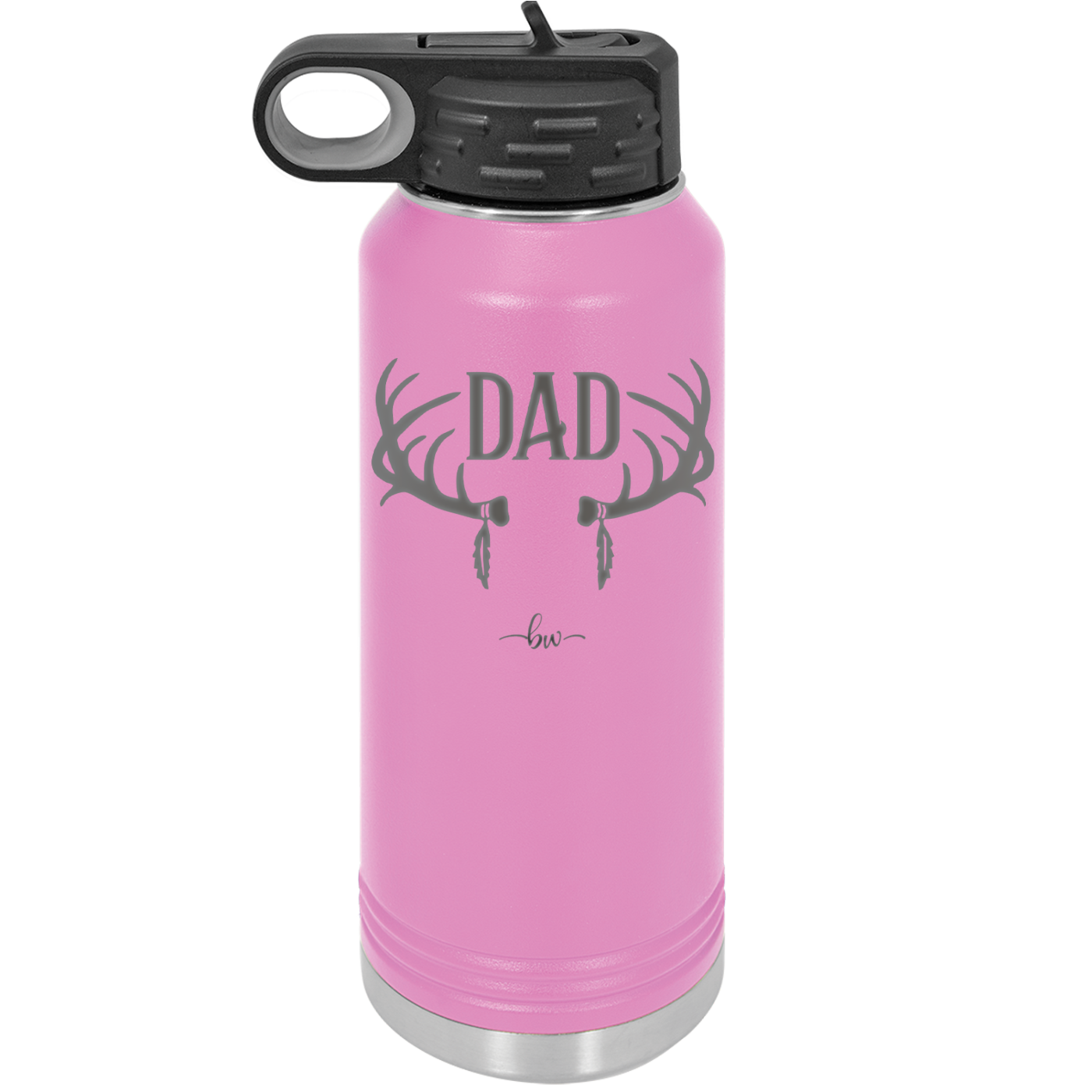 Antlers Dad - Laser Engraved Stainless Steel Drinkware - 1148 -