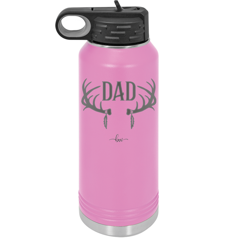 Antlers Dad - Laser Engraved Stainless Steel Drinkware - 1148 -