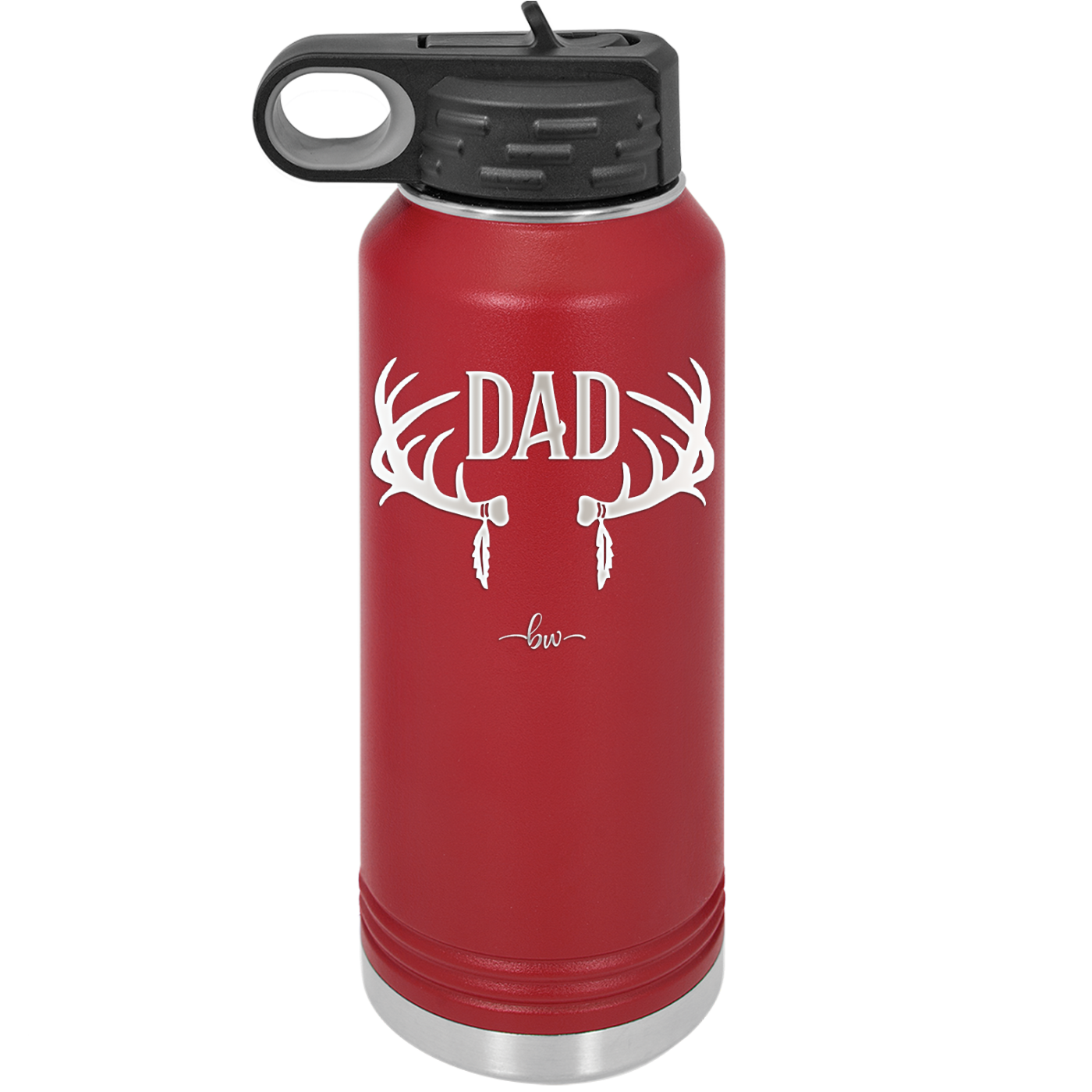 Antlers Dad - Laser Engraved Stainless Steel Drinkware - 1148 -