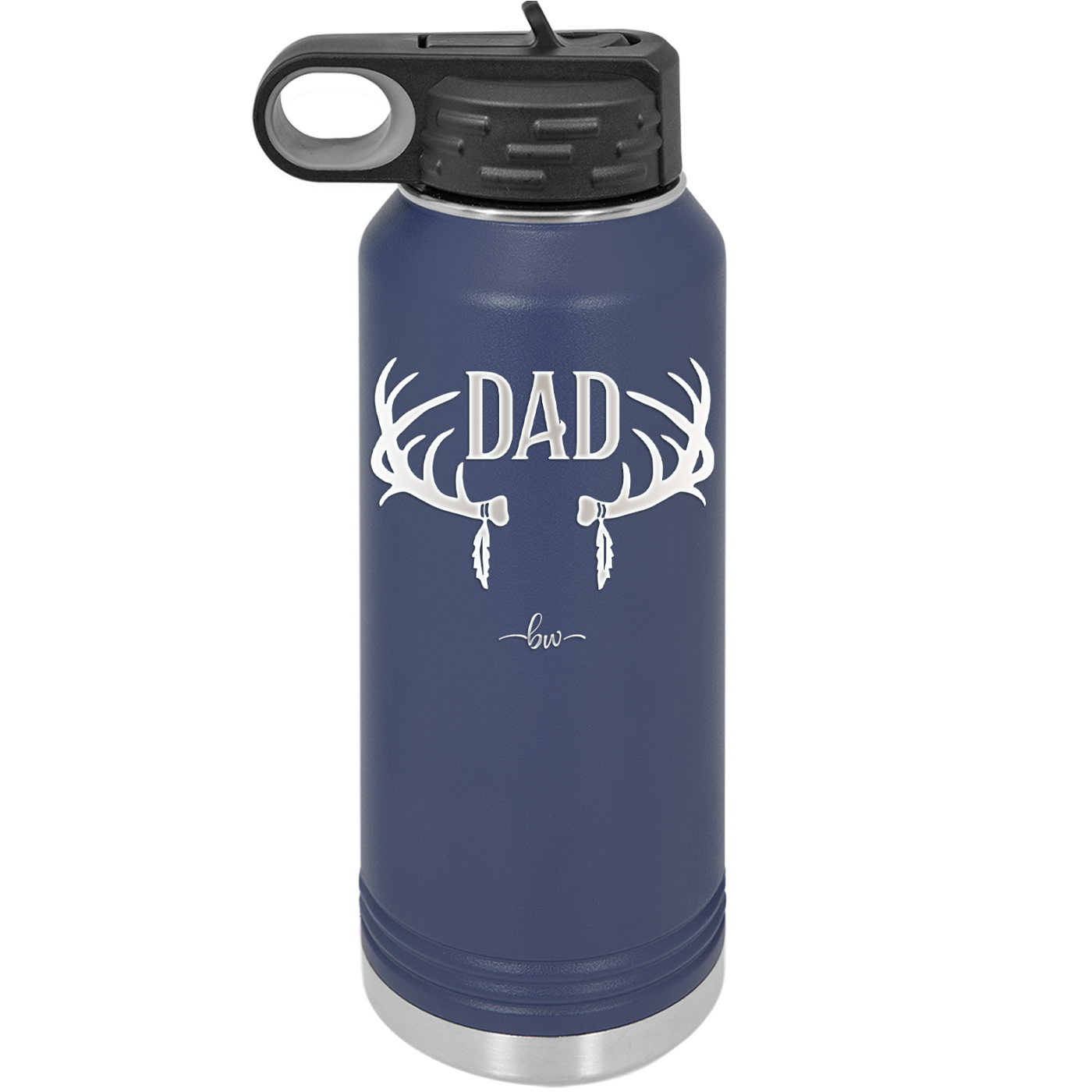 Antlers Dad - Laser Engraved Stainless Steel Drinkware - 1148 -