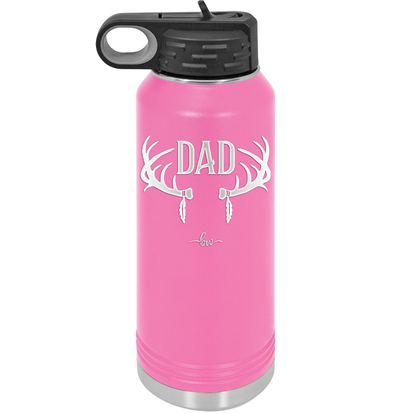 Antlers Dad - Laser Engraved Stainless Steel Drinkware - 1148 -