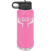 Antlers Dad - Laser Engraved Stainless Steel Drinkware - 1148 -