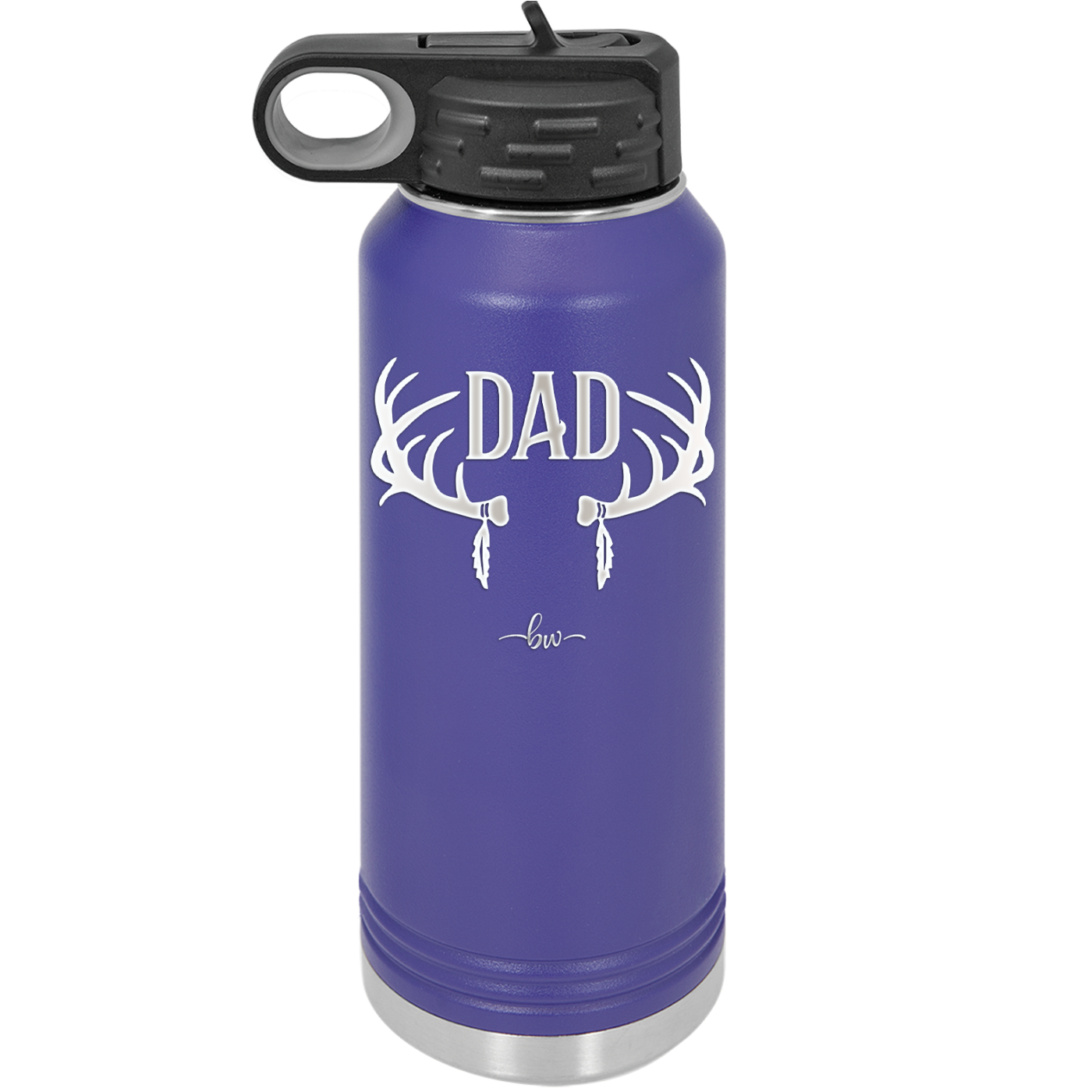 Antlers Dad - Laser Engraved Stainless Steel Drinkware - 1148 -