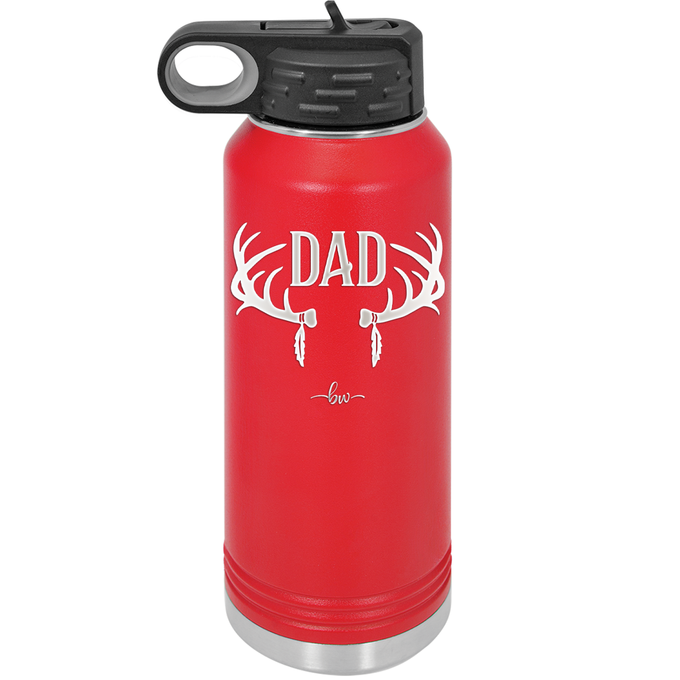 Antlers Dad - Laser Engraved Stainless Steel Drinkware - 1148 -