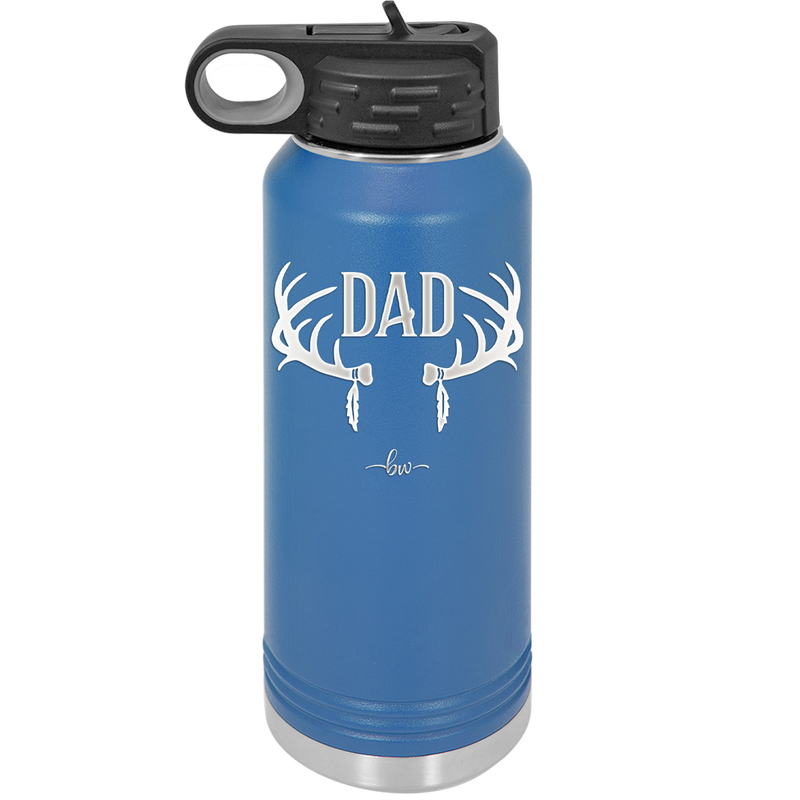 Antlers Dad - Laser Engraved Stainless Steel Drinkware - 1148 -