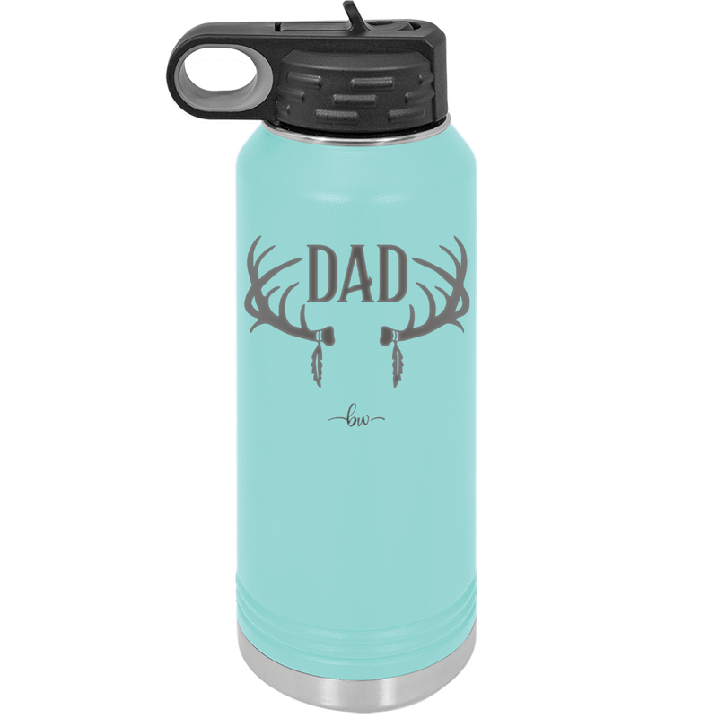 Antlers Dad - Laser Engraved Stainless Steel Drinkware - 1148 -