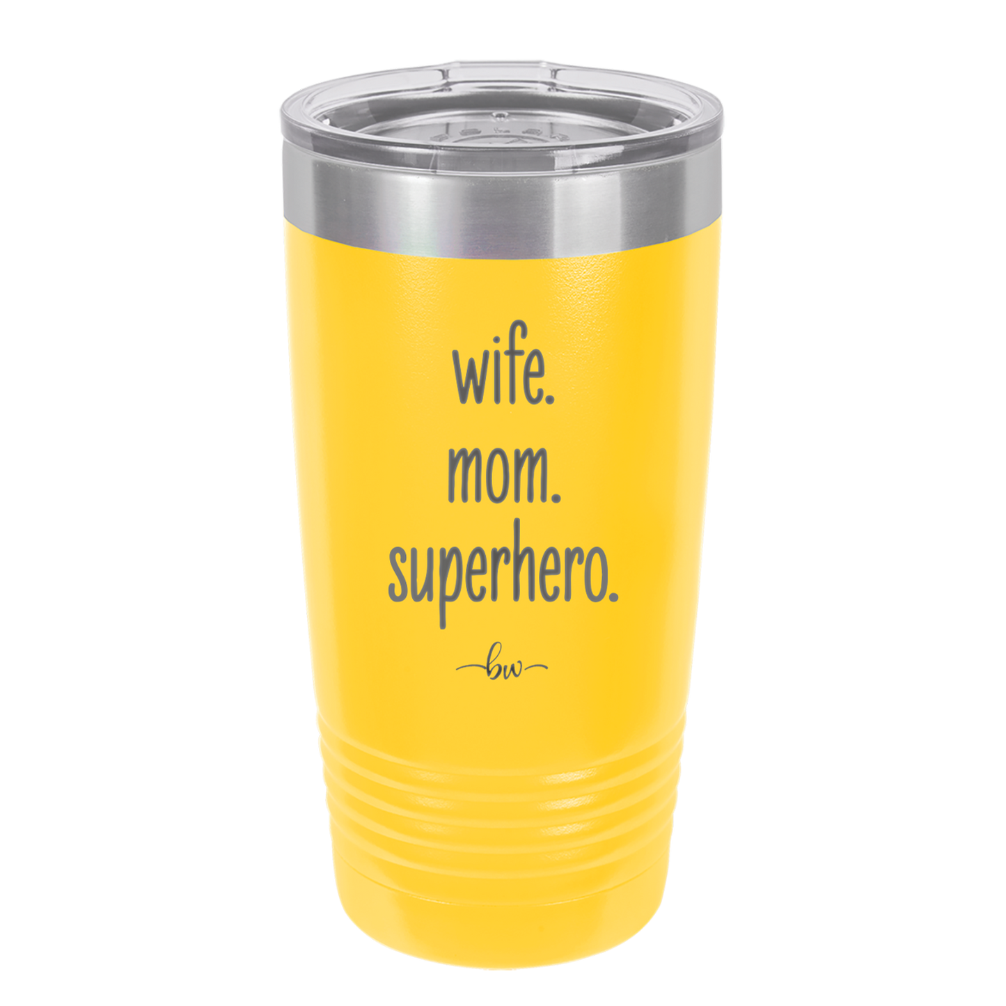 Wife. Mom. Superhero. - Laser Engraved Stainless Steel Drinkware - 1165 -