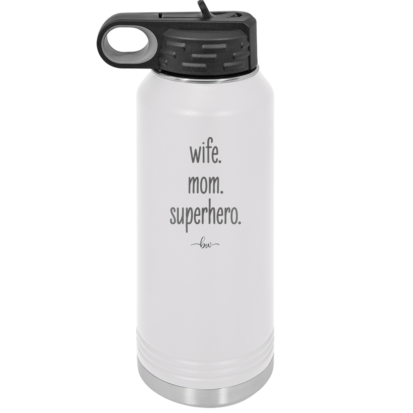 Wife. Mom. Superhero. - Laser Engraved Stainless Steel Drinkware - 1165 -