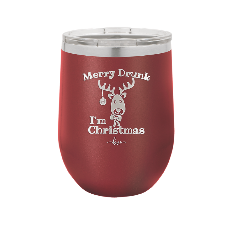 Merry Drunk I'm Christmas - Laser Engraved Stainless Steel Drinkware - 1234 -