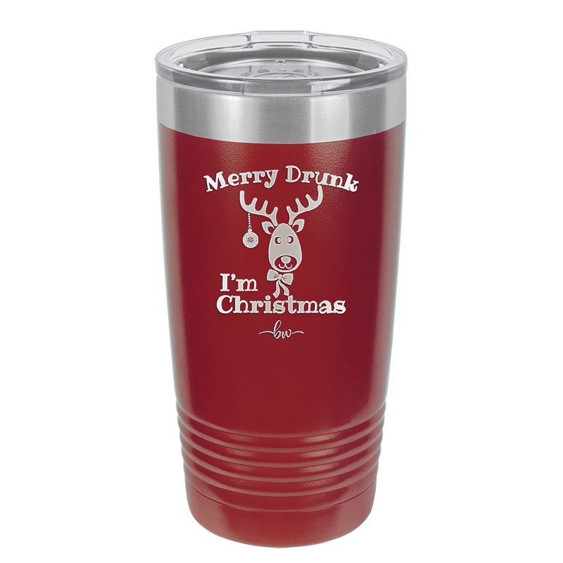 Merry Drunk I'm Christmas - Laser Engraved Stainless Steel Drinkware - 1234 -