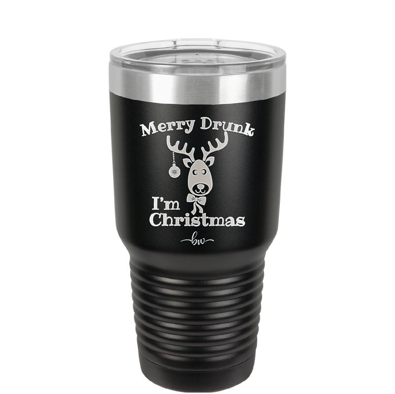 Merry Drunk I'm Christmas - Laser Engraved Stainless Steel Drinkware - 1234 -