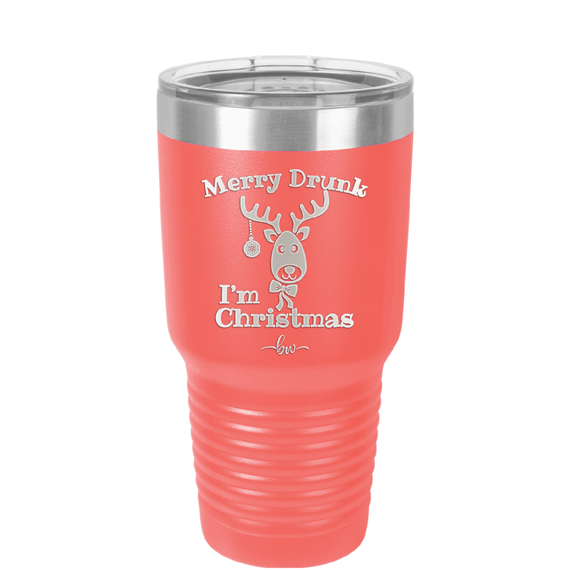 Merry Drunk I'm Christmas - Laser Engraved Stainless Steel Drinkware - 1234 -