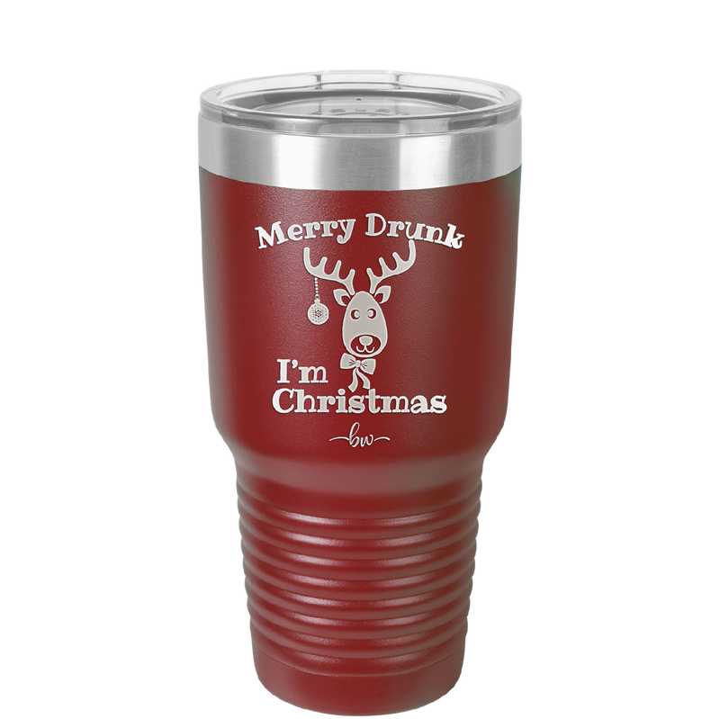 Merry Drunk I'm Christmas - Laser Engraved Stainless Steel Drinkware - 1234 -