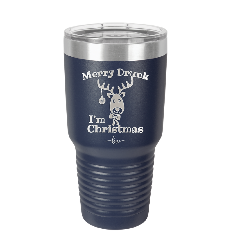 Merry Drunk I'm Christmas - Laser Engraved Stainless Steel Drinkware - 1234 -