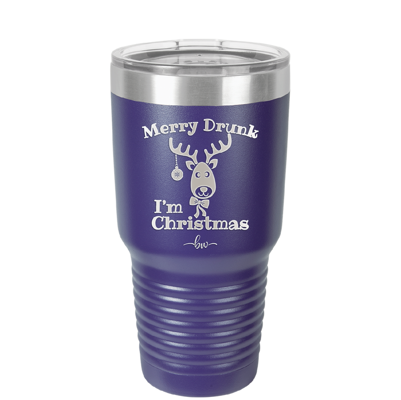 Merry Drunk I'm Christmas - Laser Engraved Stainless Steel Drinkware - 1234 -