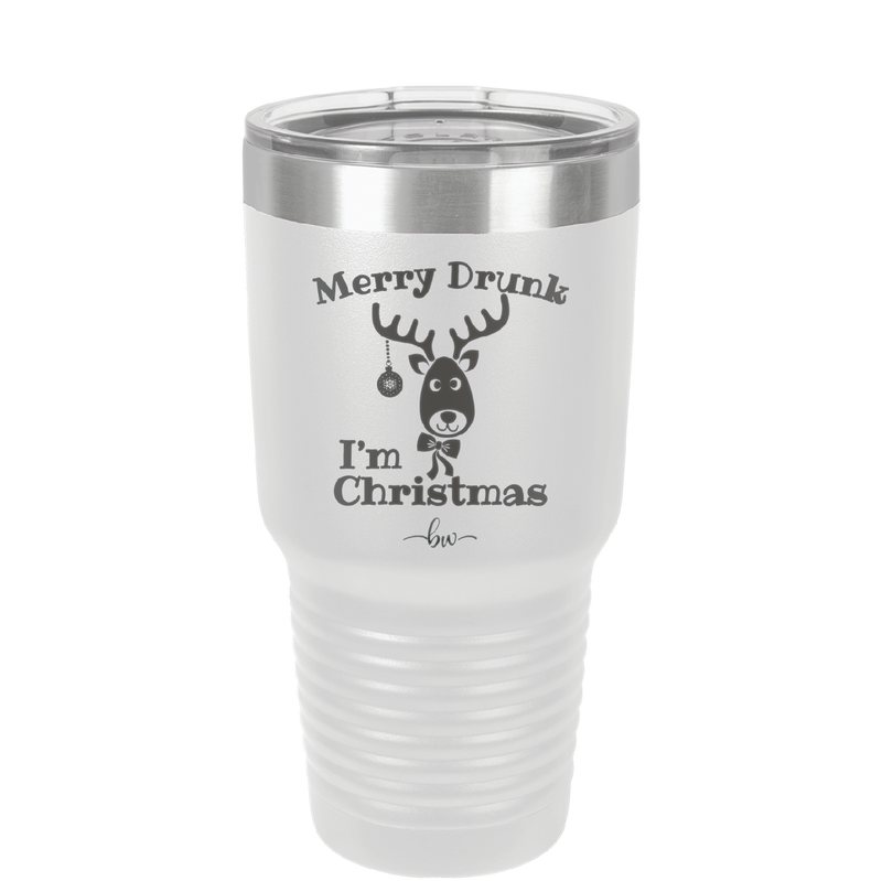 Merry Drunk I'm Christmas - Laser Engraved Stainless Steel Drinkware - 1234 -