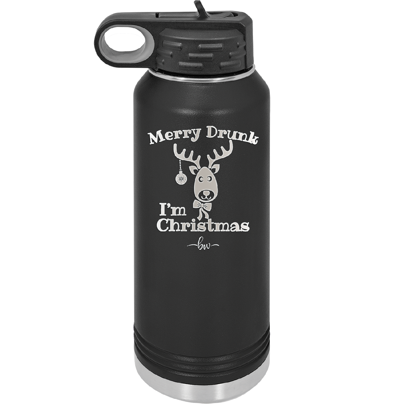 Merry Drunk I'm Christmas - Laser Engraved Stainless Steel Drinkware - 1234 -