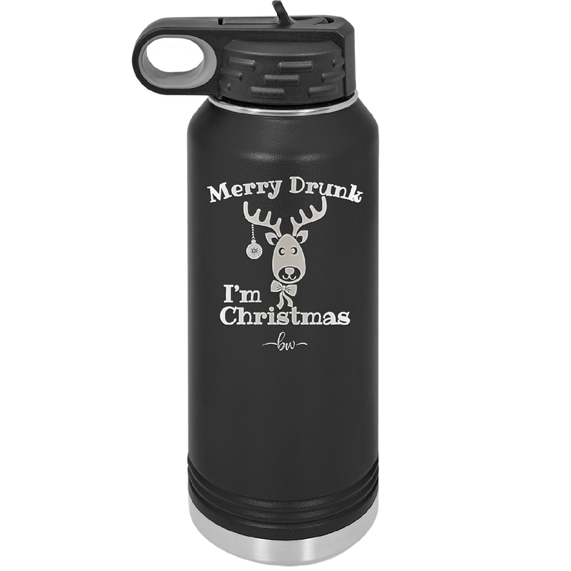 Merry Drunk I'm Christmas - Laser Engraved Stainless Steel Drinkware - 1234 -