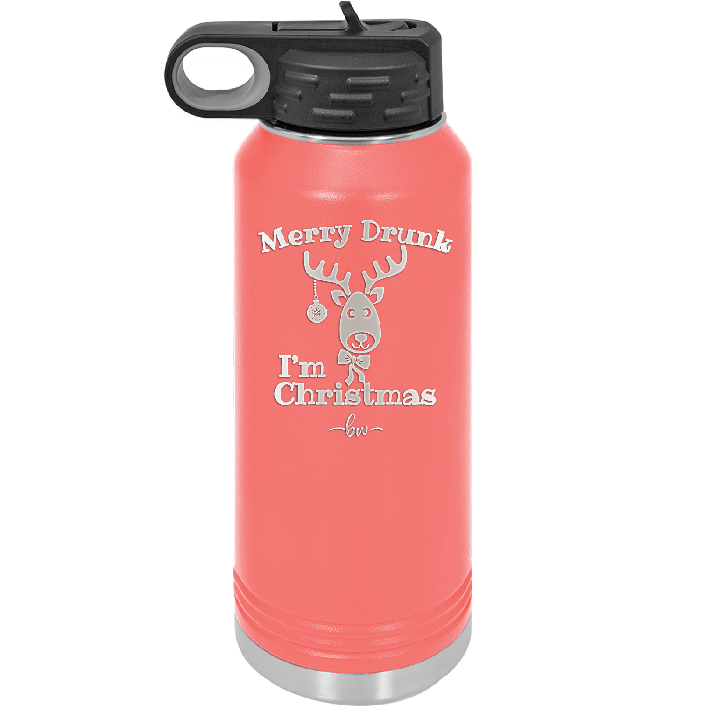 Merry Drunk I'm Christmas - Laser Engraved Stainless Steel Drinkware - 1234 -