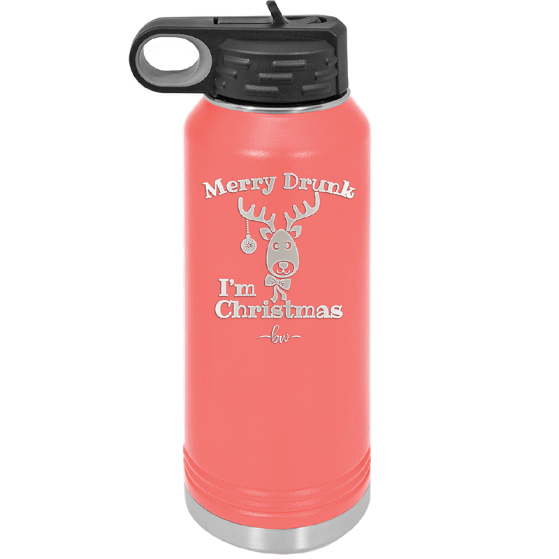 Merry Drunk I'm Christmas - Laser Engraved Stainless Steel Drinkware - 1234 -